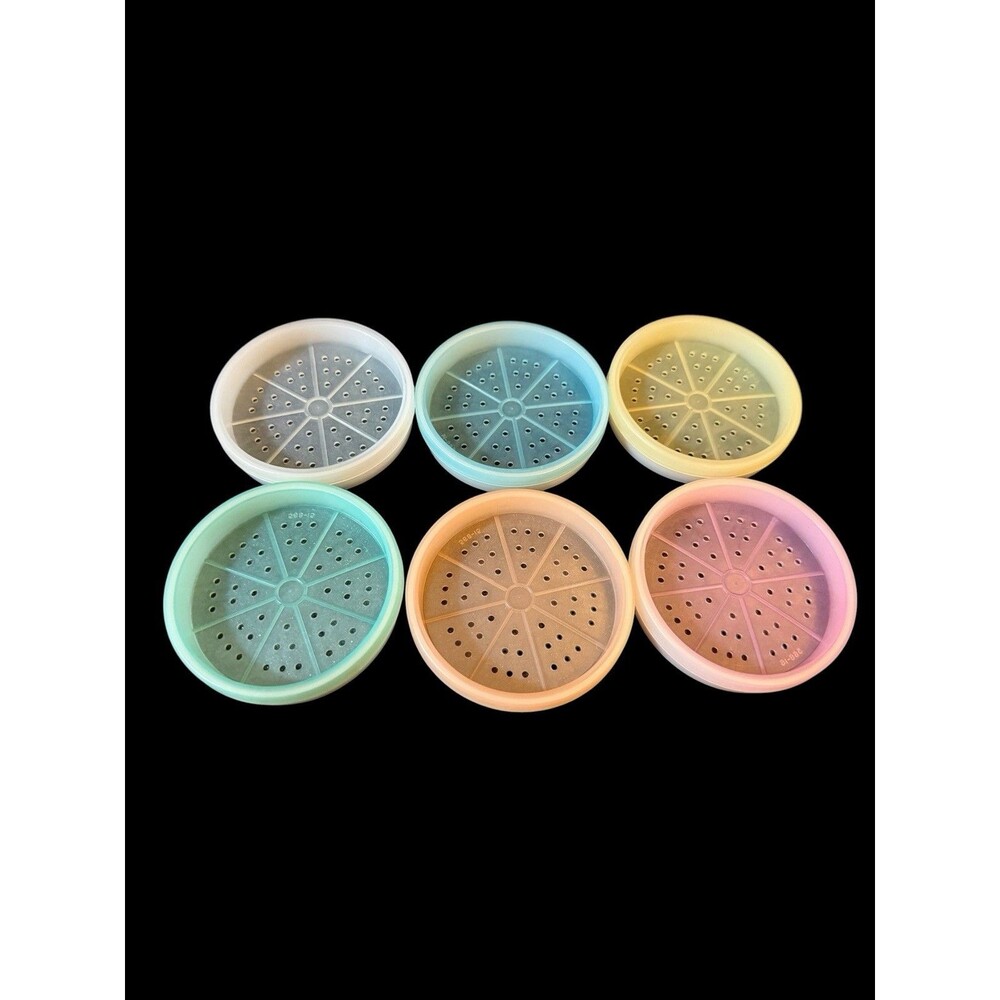 Vintage Tupperware Wagon Wheel coaster set 6 Coasters